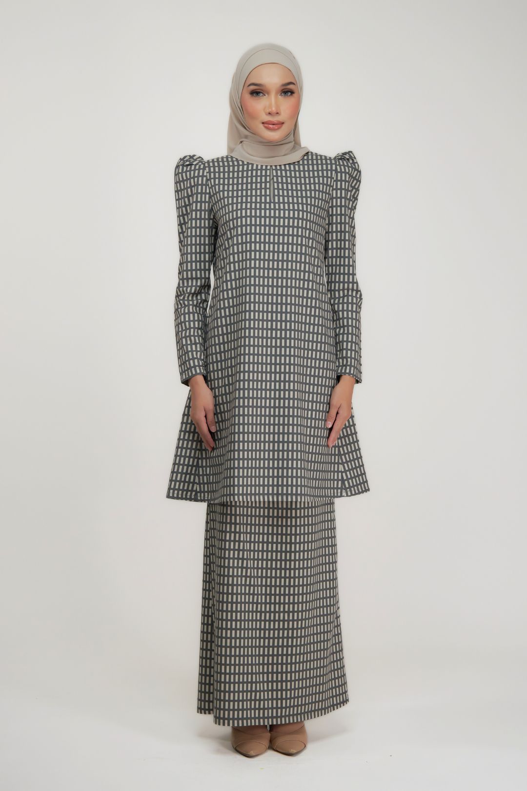 Cendana Kurung 2.0 - Sleek Puff Shoulder