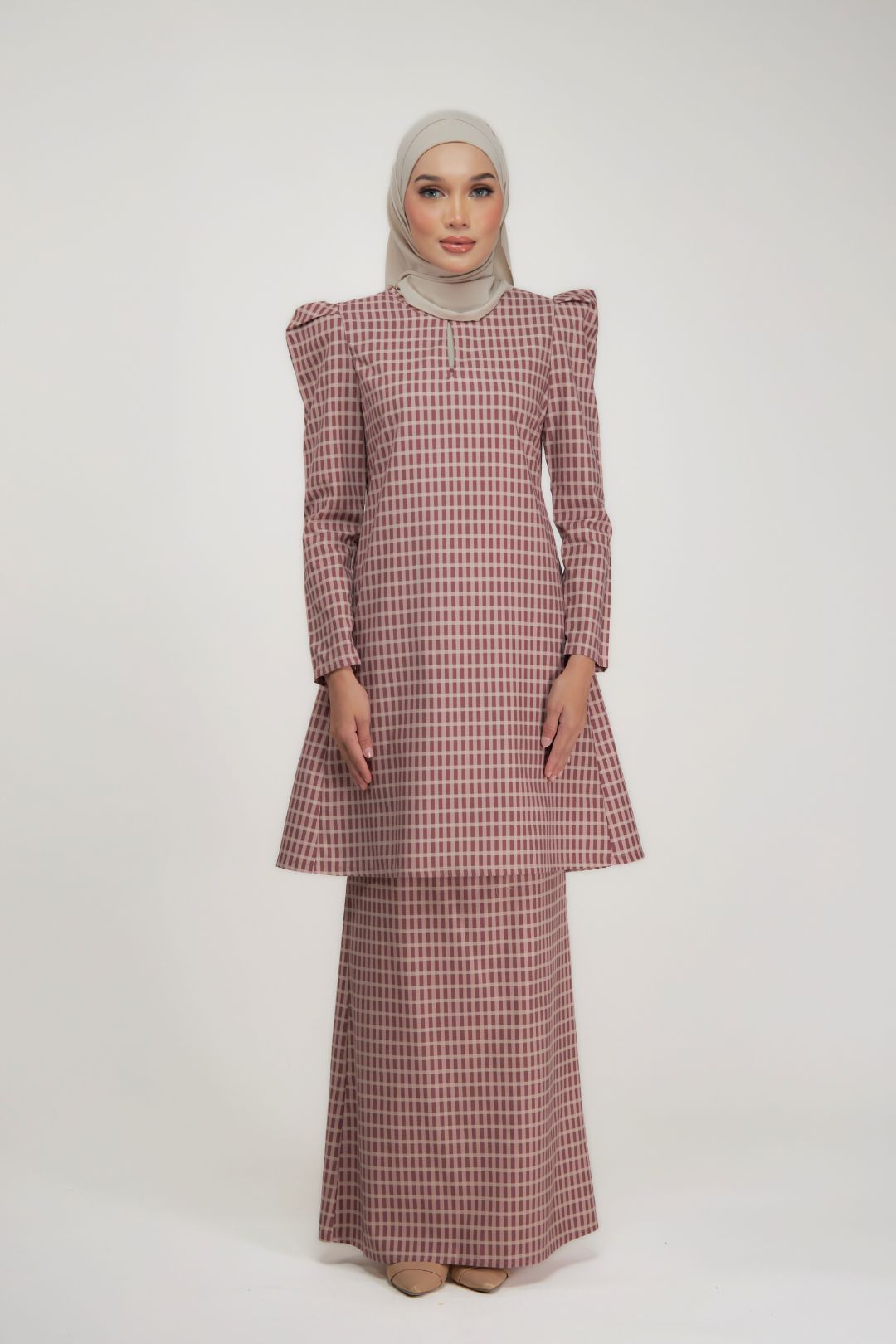 Cendana Kurung 2.0 - Sleek Puff Shoulder
