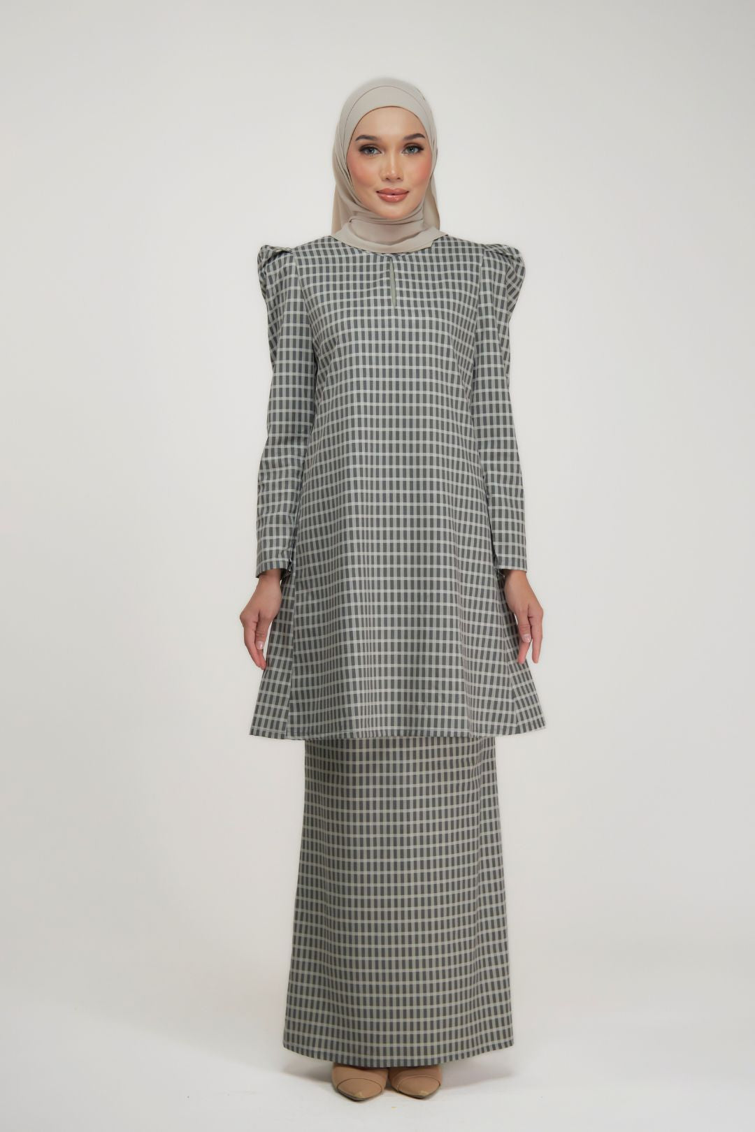 Cendana Kurung 2.0 - Sleek Puff Shoulder
