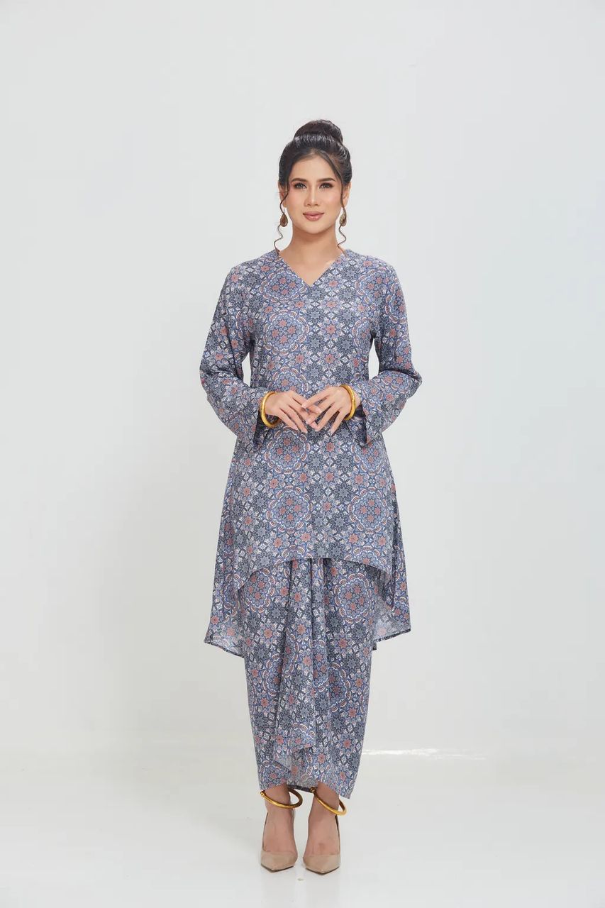 Rosa Kurung Instant Pario