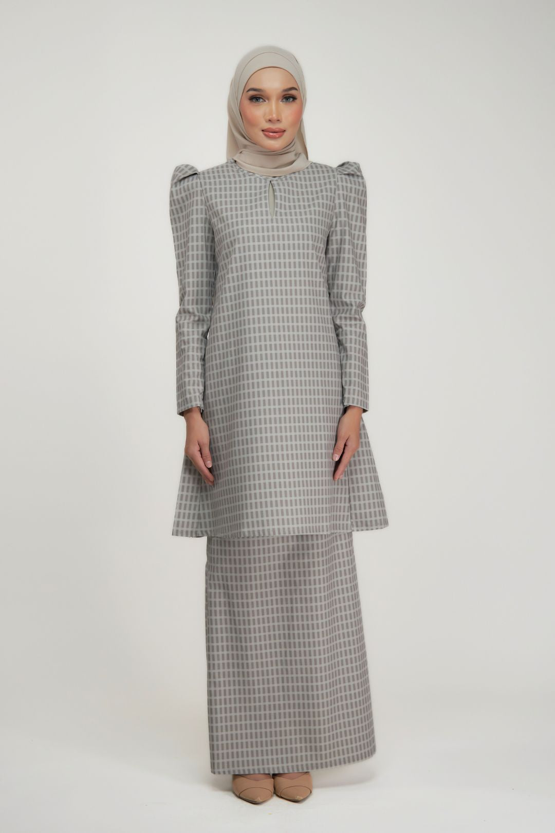 Cendana Kurung 2.0 - Sleek Puff Shoulder