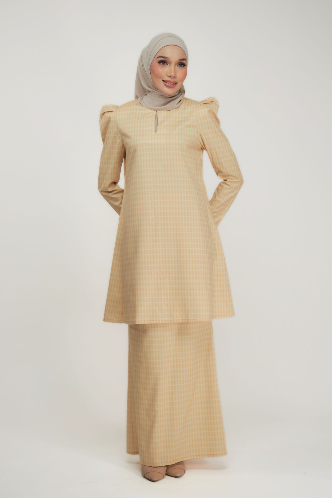 Cendana Kurung 2.0 - Sleek Puff Shoulder