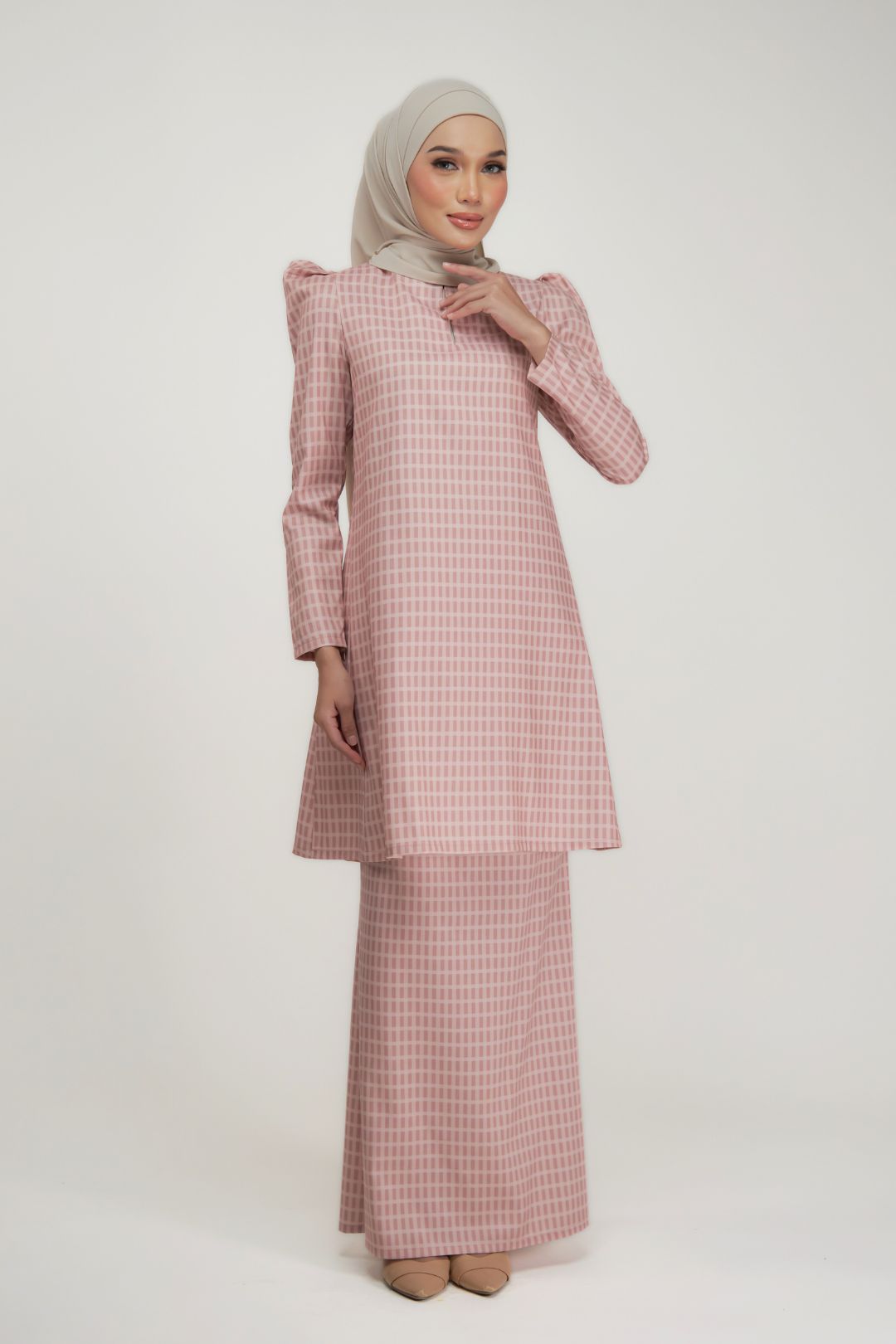 Cendana Kurung 2.0 - Sleek Puff Shoulder