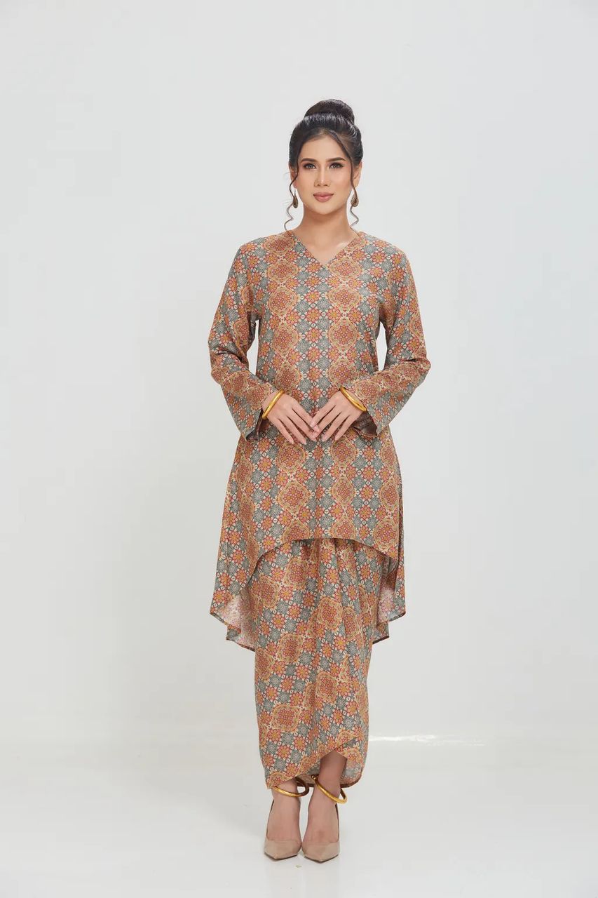 Rosa Kurung Instant Pario