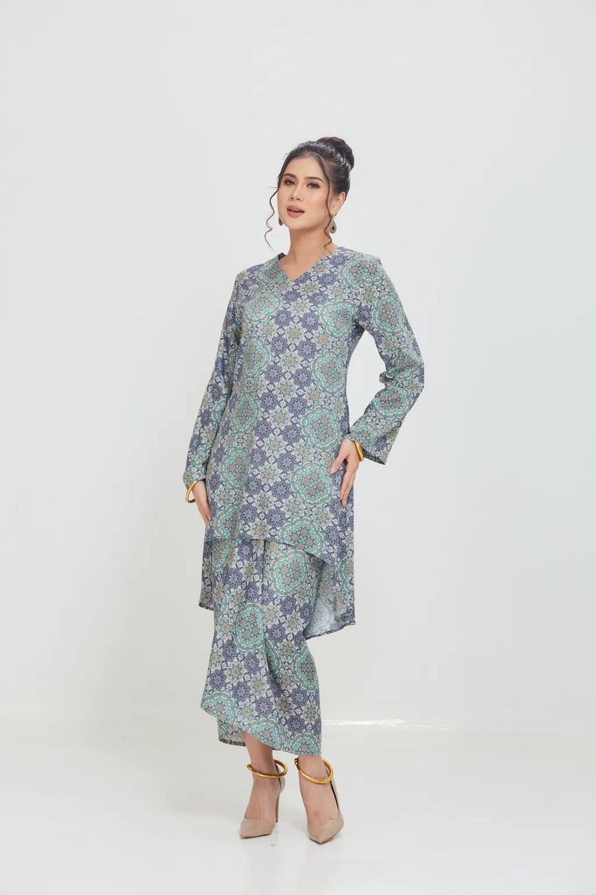 Rosa Kurung Instant Pario